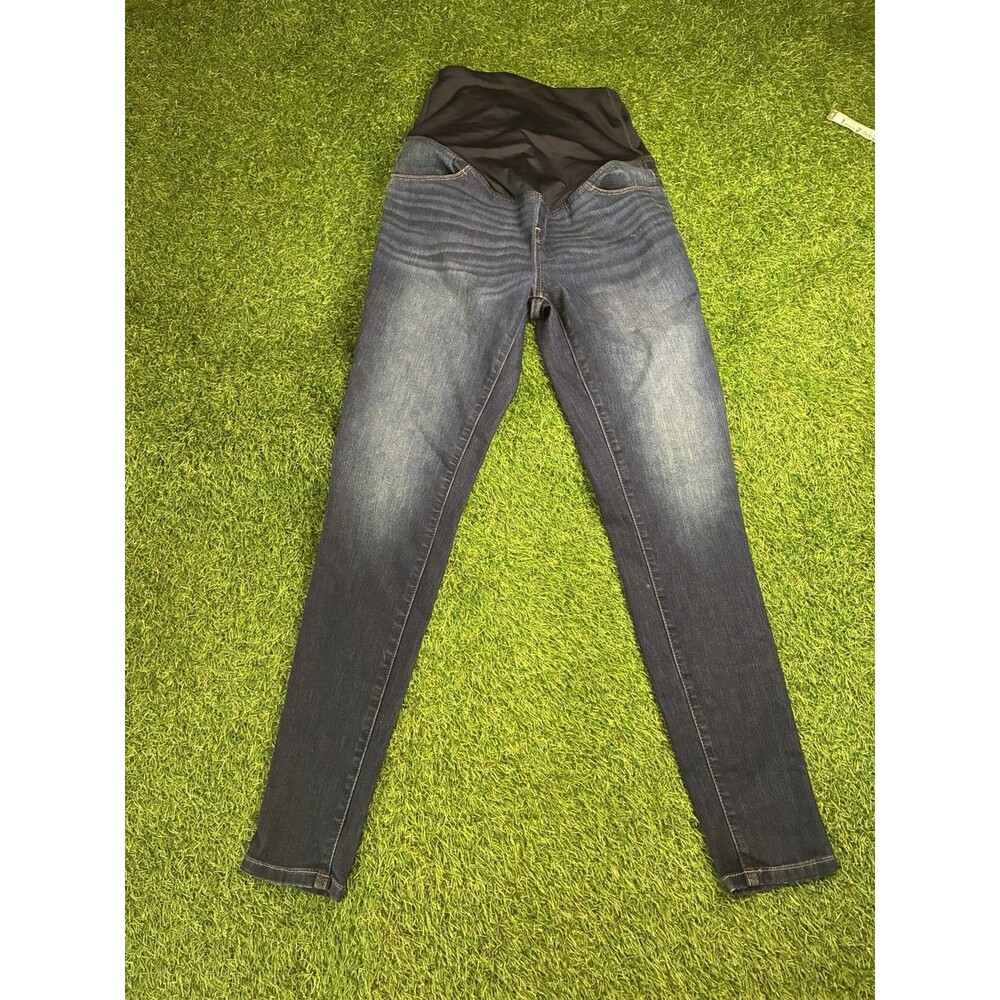 Ingrid & Isabel Skinny Maternity Jeans Size 2 Dark Wash Stretch Over Belly